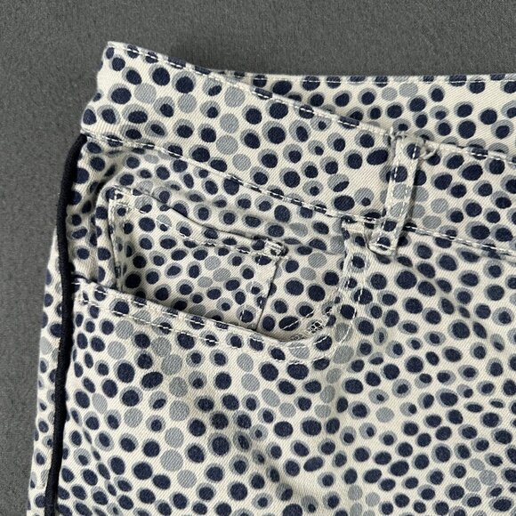 Coldwater Creek Pants Womens 16 Blue Polka Dot Classic Fit Straight Leg Casual - Picture 5 of 12